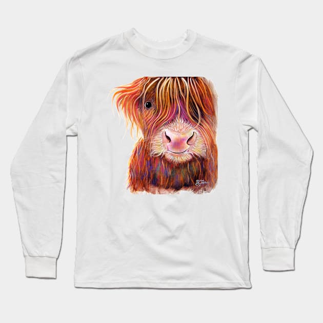 SCoTTiSH HiGHLaND CoW ' THe KiD ' Long Sleeve T-Shirt by ShirleyMac